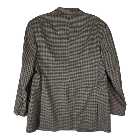 Hart Schaffner Marx Botto Giuseppe Biella Italy Shepard's Check Wool Blend 42R - Picture 2 of 12